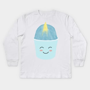 Hawaiian shaved ice narwhal Kids Long Sleeve T-Shirt